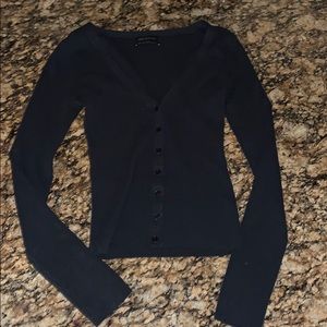 Urban Outfitters black button down vneck